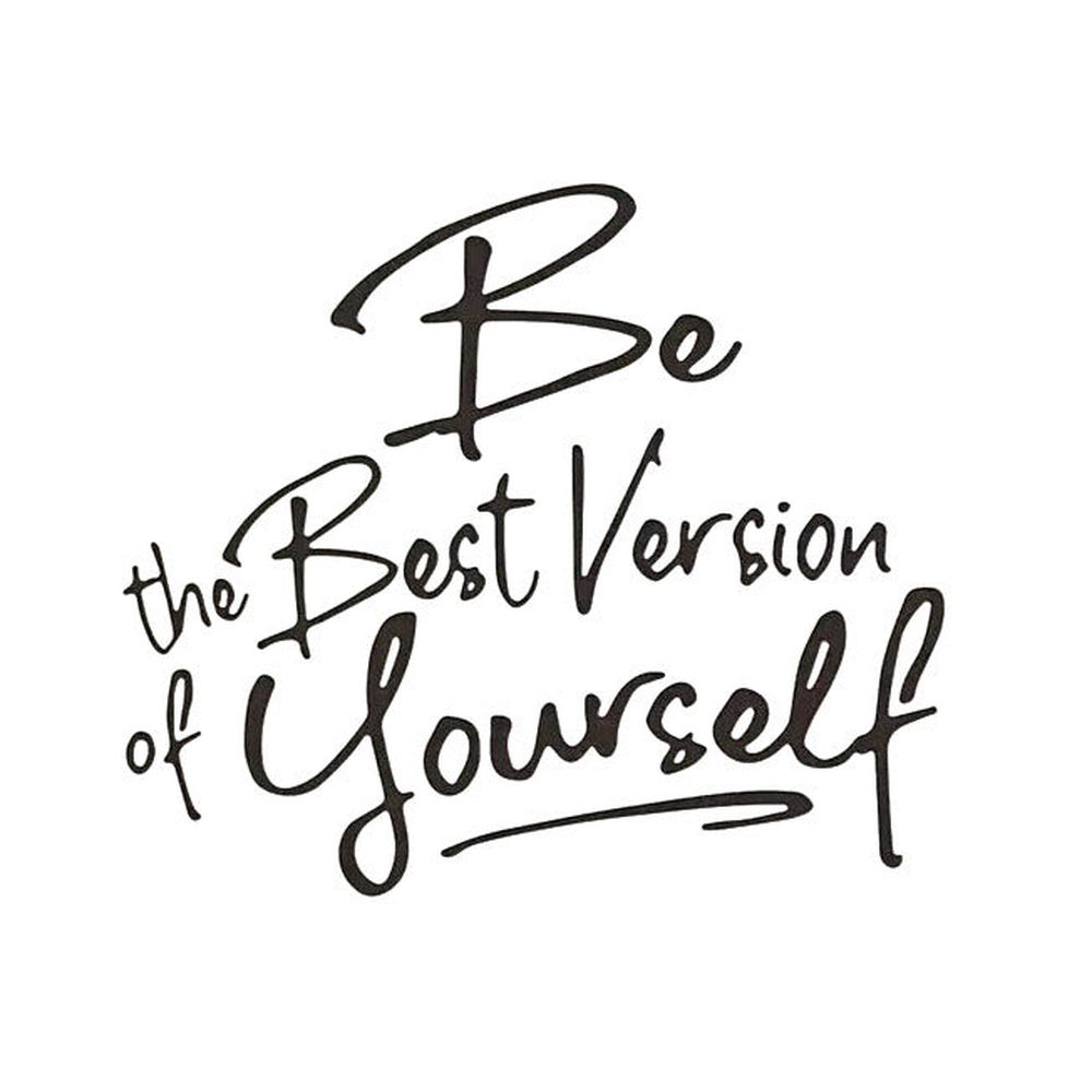 "Be The Best Version Of Yourself" Motivational Wall Decal 17.7" x 20.4" Home & Garden:Home Décor:Decals, Stickers & Vinyl Art Style Your Walls